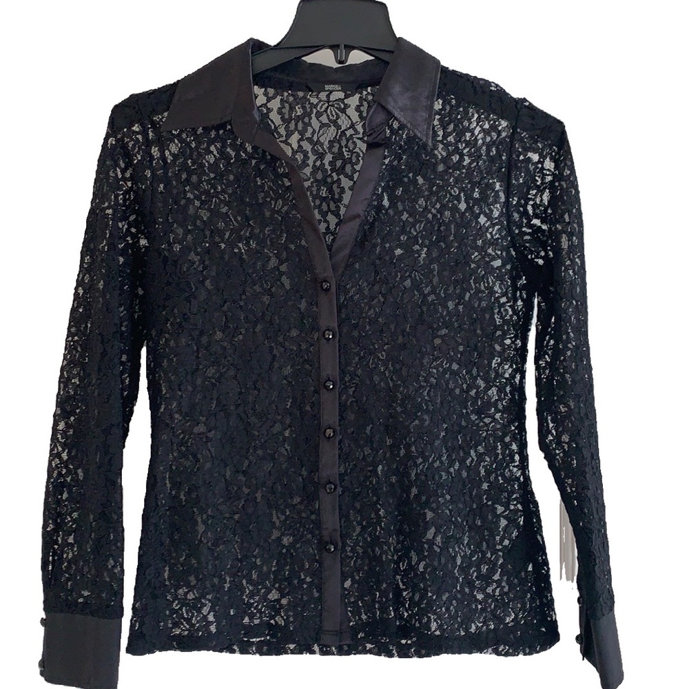 Marks & Spencer’s Black Lace Shirt UK Women’s 14